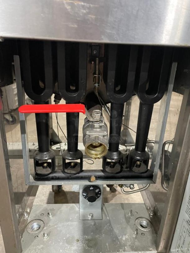 Connerton Commercial Stainless Steel Natural Gas Powered Deep Fat Fryer! With Back Splash & Fryer Basket Hanger! Model: CSG-F4-NAT SN: BK220405175! On Casters! - Image 6 of 8