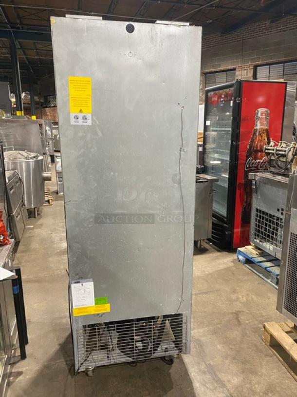 Asber Commercial Stainless Steel Solid Single Door Reach In Refrigerator! With Poly Coated Wire Racks! Model: ARR 17 F HC SN: 8102117905! 115V 1 Phase! On Casters! - Image 2 of 9