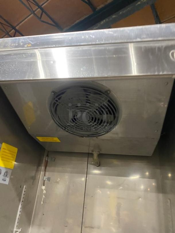 Asber Commercial Stainless Steel Solid Single Door Reach In Refrigerator! With Poly Coated Wire Racks! Model: ARR 17 F HC SN: 8102117905! 115V 1 Phase! On Casters! - Image 6 of 9