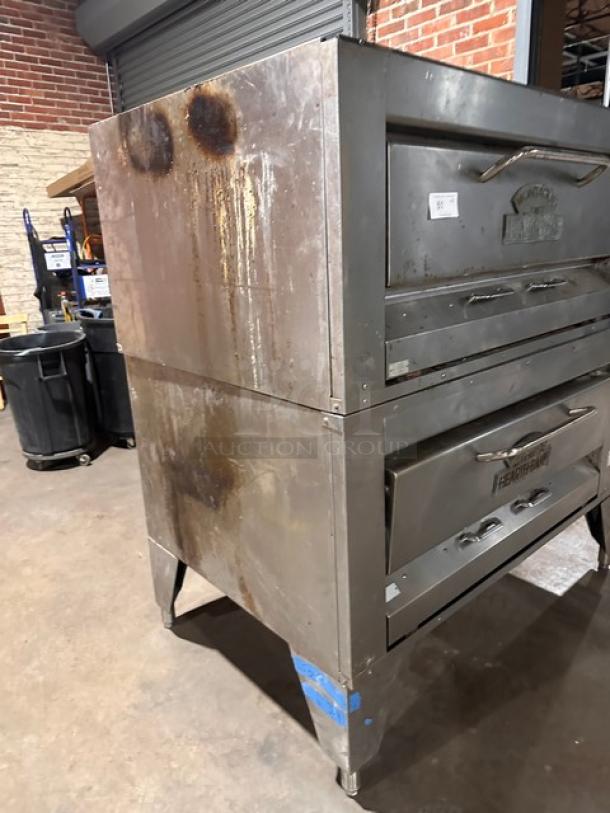 Montague HearthBake Series Commercial Stainless Steel Natural Gas Powered Double Deck Pizza Oven! Model: 3P-1 SN: 58-D-73628A! On Legs! 2X Your Bid Makes One Unit! - Image 2 of 10