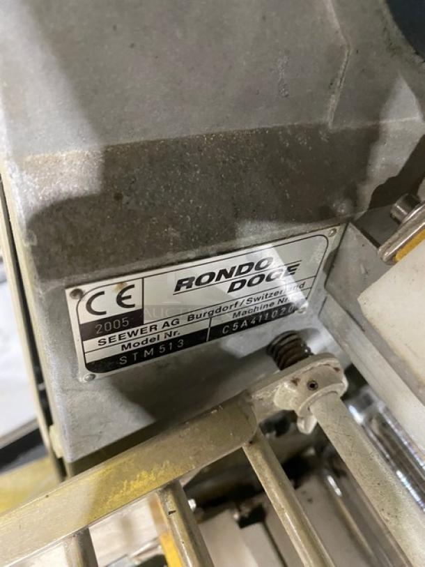 Sweet! Rondo Doge Commercial Tabletop Bench Dough/Pastry Sheeter! Model: STM513 SN: C5A411020! Working When Removed! - Image 7 of 9