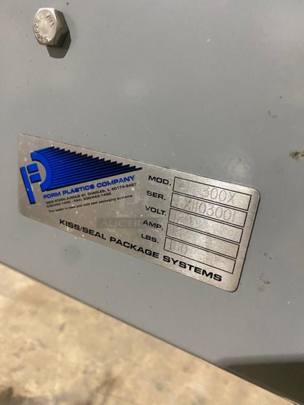 Form Plastics Commercial Stainless Steel Automatic Tray Sealing Machine! Model: AL-300X SN: 3X1103001! 120V 1 Phase! - Image 7 of 12