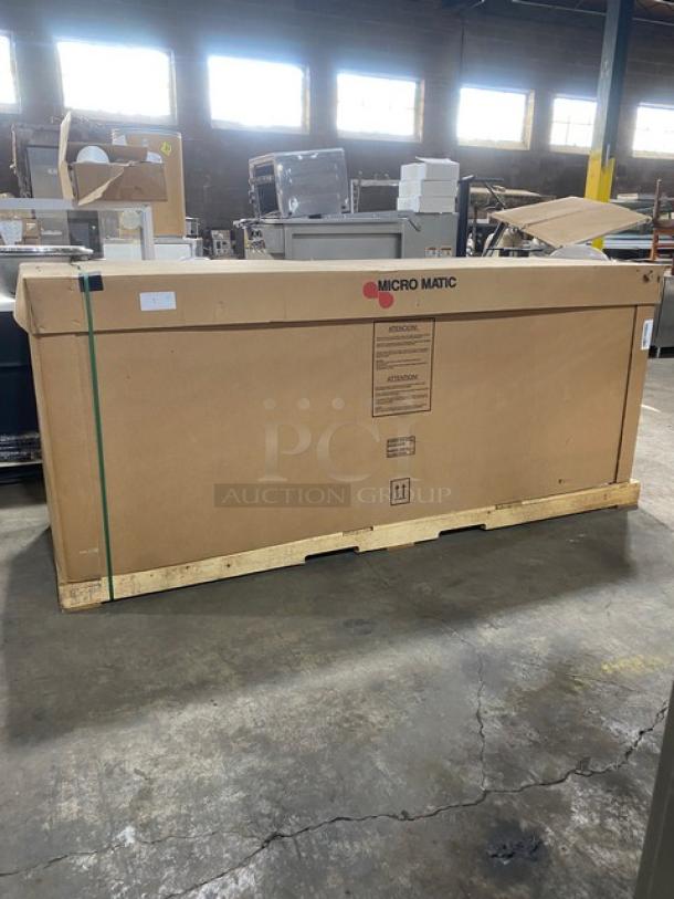 New In The Box! Scratch-N-Dent! Micro Matic Pro-Line E-Series Commercial Black 3 Door Refrigerated Back Bar Cooler! With Stainless Steel Worktop! With Lock & Keys! Model: MBB 94 E-WW-HC SN: 8101869696! 115V 1 Phase! - Image 1 of 12