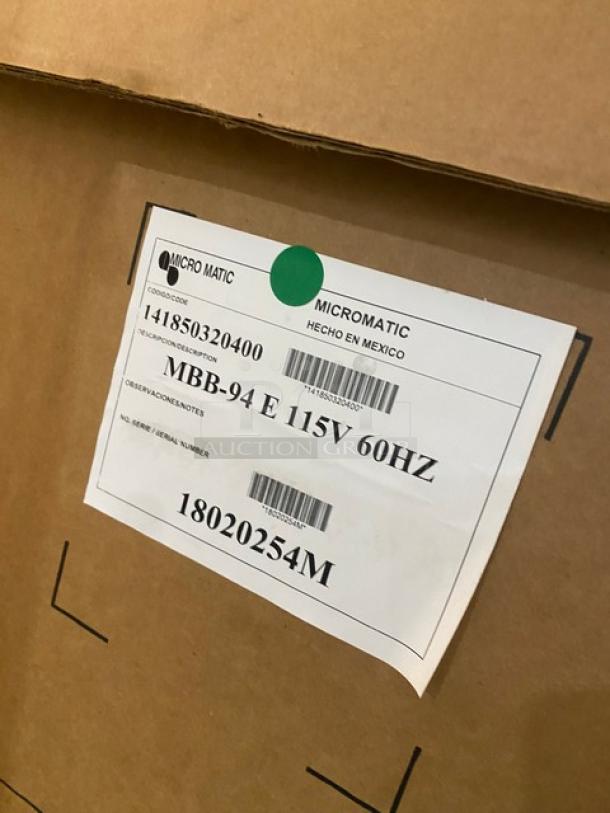 New In The Box! Scratch-N-Dent! Micro Matic Pro-Line E-Series Commercial Black 3 Door Refrigerated Back Bar Cooler! With Stainless Steel Worktop! With Lock & Keys! Model: MBB-94 E SN: 18020254M! 115V 1 Phase! - Image 2 of 12