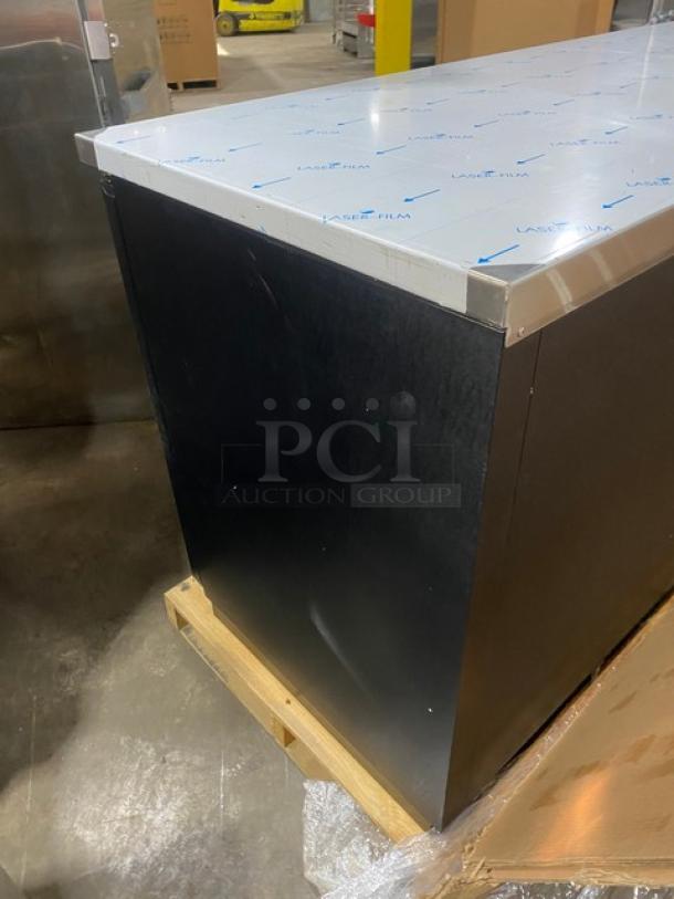 New In The Box! Scratch-N-Dent! Micro Matic Pro-Line E-Series Commercial Black 3 Door Refrigerated Back Bar Cooler! With Stainless Steel Worktop! With Lock & Keys! Model: MBB-94 E SN: 18020254M! 115V 1 Phase! - Image 6 of 12