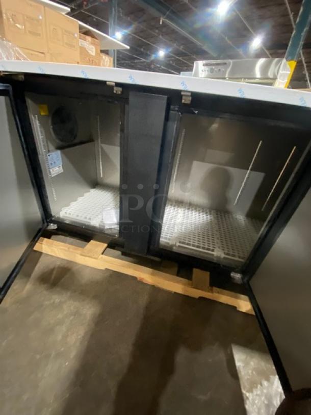 New In The Box! Scratch-N-Dent! Micro Matic Pro-Line E-Series Commercial Black 3 Door Refrigerated Back Bar Cooler! With Stainless Steel Worktop! With Lock & Keys! Model: MBB-94 E SN: 18020254M! 115V 1 Phase! - Image 8 of 12
