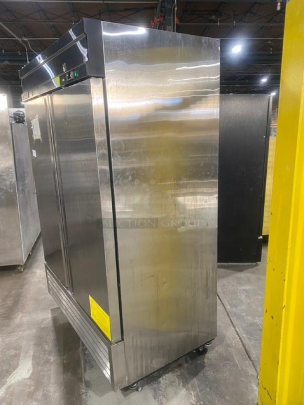 Maxx Cold Commercial Stainless Steel Solid 2 Door Reach In Freezer! With Poly Coated Wire Racks! Model: MXSF-49FDHC SN: 210010009! 115V 1 Phase! On Casters! - Image 3 of 9