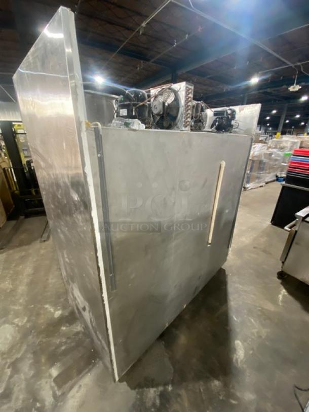 Rare Find! Commercial Stainless Steel Electric Powered Triple Glass Door Meat Curing/Aging Cabinet! On Casters! - Image 4 of 9