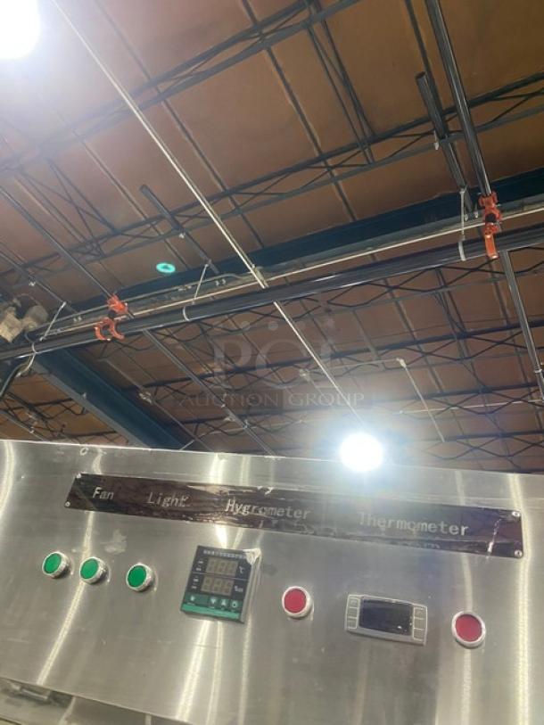 Rare Find! Commercial Stainless Steel Electric Powered Triple Glass Door Meat Curing/Aging Cabinet! On Casters! - Image 8 of 9