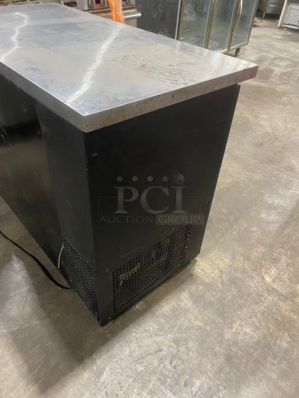 True Commercial Black 2 Door Refrigerated Back Bar Cooler! With Stainless Steel Worktop! On Casters! - Image 3 of 7