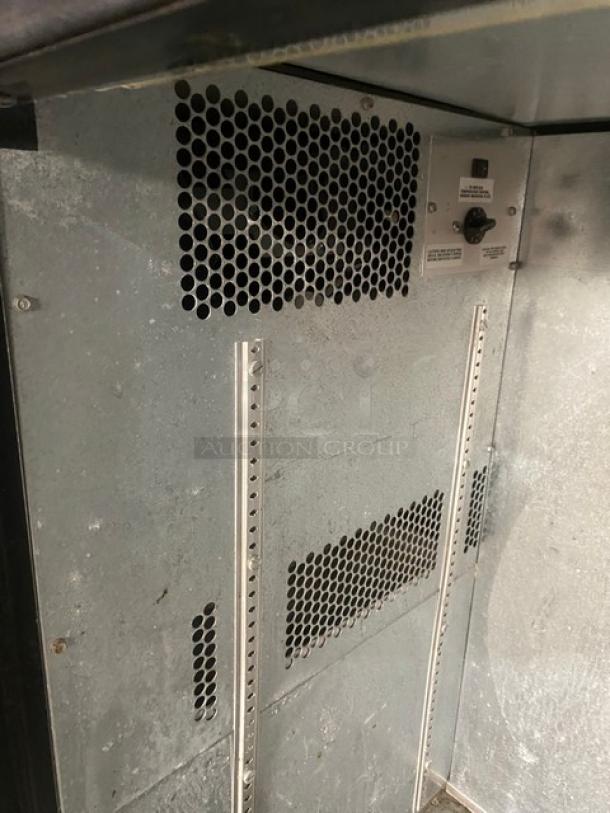 True Commercial Black 2 Door Refrigerated Back Bar Cooler! With Stainless Steel Worktop! On Casters! - Image 6 of 7