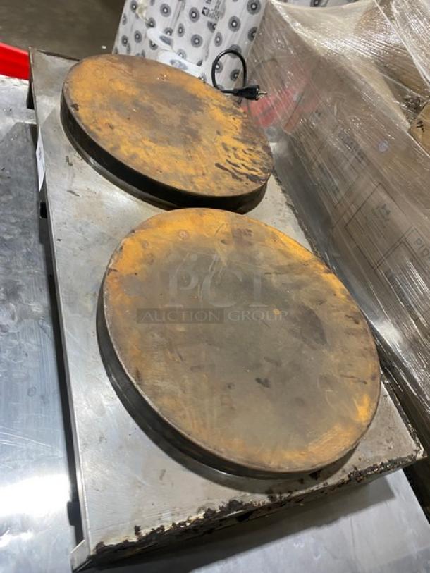 Krampouz Commercial Stainless Steel Electric Powered Countertop Dual Cast Iron Crepe Maker! Model: CECIJ40AT SN: 16062805005! 2x240V 1 Phase! - Image 5 of 8