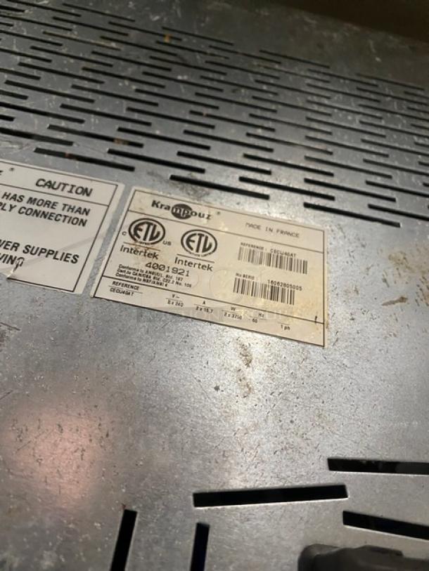 Krampouz Commercial Stainless Steel Electric Powered Countertop Dual Cast Iron Crepe Maker! Model: CECIJ40AT SN: 16062805005! 2x240V 1 Phase! - Image 7 of 8