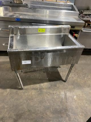 All Stainless Steel 10 Circuit Commercial Underbar Cold Plate/Ice Bin! With Back Splash! On Legs!