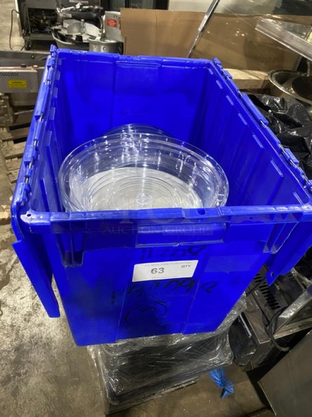 Lot Of Choice Polycarbonate Plate Covers & Strawberry Street Round White Dinner Plates! All One Money! - Image 1 of 8