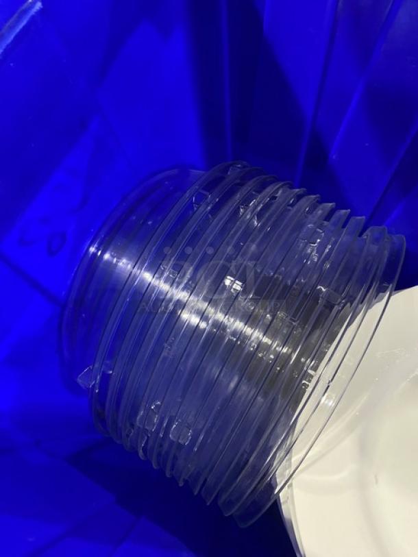 Lot Of Choice Polycarbonate Plate Covers & Strawberry Street Round White Dinner Plates! All One Money! - Image 5 of 8