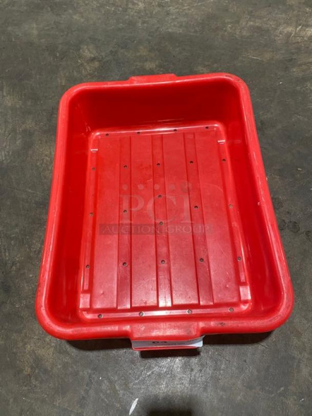 Lot Of Multi-Color Commercial Perforated Bus Bins! All One Money! - Image 2 of 4