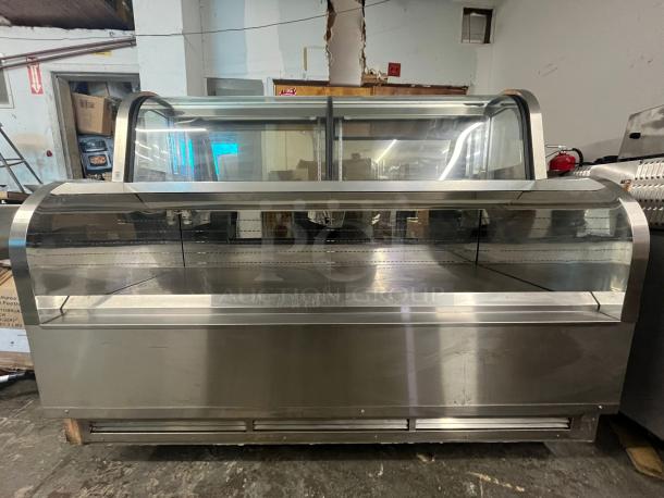 NICE! Structural Concepts Starbucks Style Refrigerated Open Grab-N-Go Display Case! With Top Glass Enclosed Merchandiser Showcase! On Legs! - Image 1 of 7