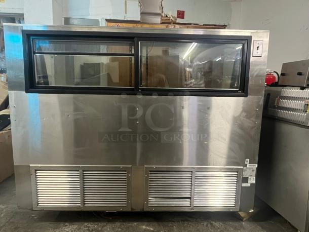 NICE! Structural Concepts Starbucks Style Refrigerated Open Grab-N-Go Display Case! With Top Glass Enclosed Merchandiser Showcase! On Legs! - Image 3 of 7