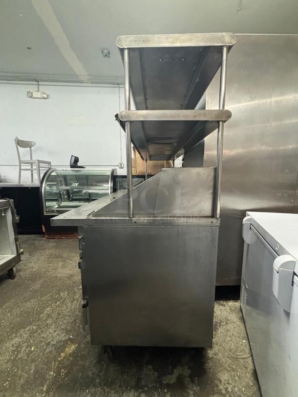 CHECK IT OUT Beverage Air Refrigerated Mega Top Sandwich Prep Unit with STAINLESS STEEL Shelves and Storage - Image 3 of 4