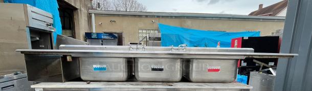 Triple Stainless Steel Sink - Image 2 of 4