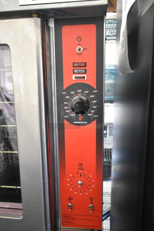 2 BRAND NEW SCRATCH AND DENT! Vulcan VC4GD-21D150K Stainless Steel Commercial Natural Gas Powered Full Size Convection Oven w/ View Through Doors, Metal Oven Racks and Thermostatic Controls. 2 Times Your Bid! - Image 3 of 6