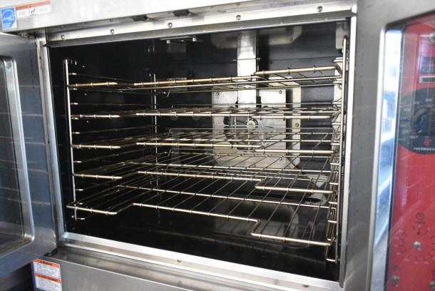 2 BRAND NEW SCRATCH AND DENT! Vulcan VC4GD-21D150K Stainless Steel Commercial Natural Gas Powered Full Size Convection Oven w/ View Through Doors, Metal Oven Racks and Thermostatic Controls. 2 Times Your Bid! - Image 4 of 6
