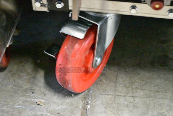 BRAND NEW! Migali C-RO8-LP Stainless Steel Commercial Propane Gas Powered 8 Burner Range w/ 2 Ovens and Back Splash on Commercial Casters. 184,000 BTU. Serial C-RO8-LPUSB200322081200920002 - Image 6 of 12