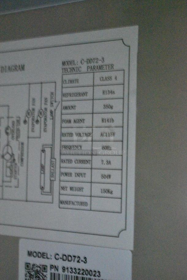 BRAND NEW! Migali C-DD72-3 Metal Commercial Direct Draw Kegerator w/ Beer Towers. 115 Volts, 1 Phase. Serial 6505332216010819. Tested and Working! - Image 10 of 11