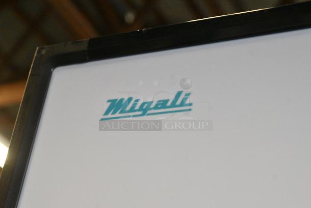 BRAND NEW! 2023 Migali C-49RM-HC Metal Commercial 2 Door Reach In Cooler Merchandiser w/ Poly Coated Racks on Commercial Casters. 115 Volts, 1 Phase. Serial C-49RM-HC003230428092C0017. Tested and Working! - Image 3 of 7