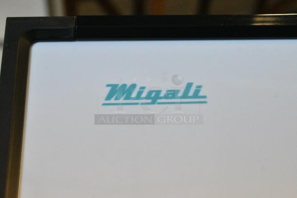 BRAND NEW! 2023 Migali C-49RM-HC Metal Commercial 2 Door Reach In Cooler Merchandiser w/ Poly Coated Racks on Commercial Casters. 115 Volts, 1 Phase. Serial C-49RM-HC003230726092C0013. Tested and Working! - Image 3 of 7