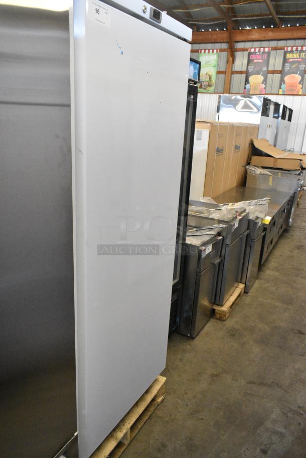 BRAND NEW! SR60V Metal  Commercial Single Door Reach In Cooler. 115 Volts, 1 Phase. Serial S151205SASR6001. Tested and Working! - Image 3 of 6