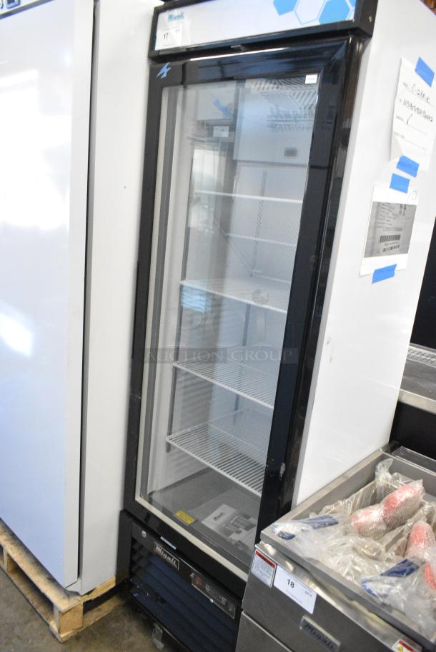 BRAND NEW! 2019 Migali C-12RM-HC Metal Commercial Single Door Reach In Cooler Merchandiser w/ Poly Coated Racks on Commercial Casters. 115 Volts, 1 Phase. Serial C-12RM-HC00319070800920002. Tested and Working! - Image 2 of 6