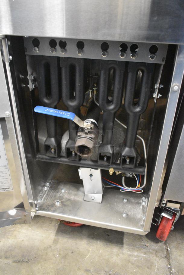 BRAND NEW! 2017 Migali C-F50-NG Stainless Steel Commercial Natural Gas Powered Deep Fat Fryer w/ 2 Metal Fry Baskets. 136,000 BTU. Serial C-F50-NGUSB100317070700920043 - Image 7 of 9