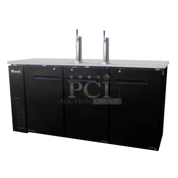 BRAND NEW! Migali C-DD72-3-HC Stainless Steel Commercial Direct Draw Kegerator. 115 Volts, 1 Phase. Serial 6673332218110406. Tested and Working! - Image 1 of 9