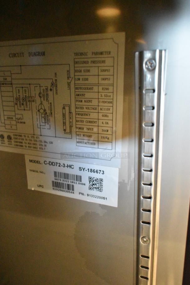 BRAND NEW! Migali C-DD72-3-HC Stainless Steel Commercial Direct Draw Kegerator. 115 Volts, 1 Phase. Serial 6673332218110406. Tested and Working! - Image 9 of 9