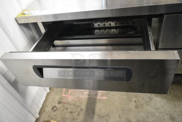 BRAND NEW! 2022 Migali C-CB72-76-HC Stainless Steel Commercial 4 Drawer Chef Base on Commercial Casters. 115 Volts, 1 Phase. Serial C-CB72-76-HC003220406092C0004. Tested and Working! - Image 5 of 10