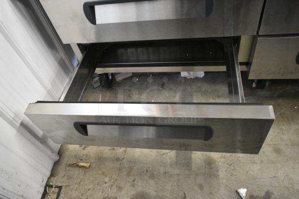 BRAND NEW! 2022 Migali C-CB72-76-HC Stainless Steel Commercial 4 Drawer Chef Base on Commercial Casters. 115 Volts, 1 Phase. Serial C-CB72-76-HC003220406092C0004. Tested and Working! - Image 6 of 10
