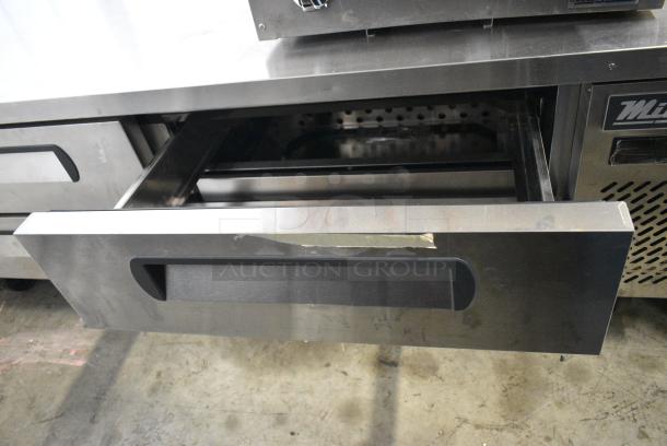 BRAND NEW! 2022 Migali C-CB72-76-HC Stainless Steel Commercial 4 Drawer Chef Base on Commercial Casters. 115 Volts, 1 Phase. Serial C-CB72-76-HC003220406092C0004. Tested and Working! - Image 7 of 10