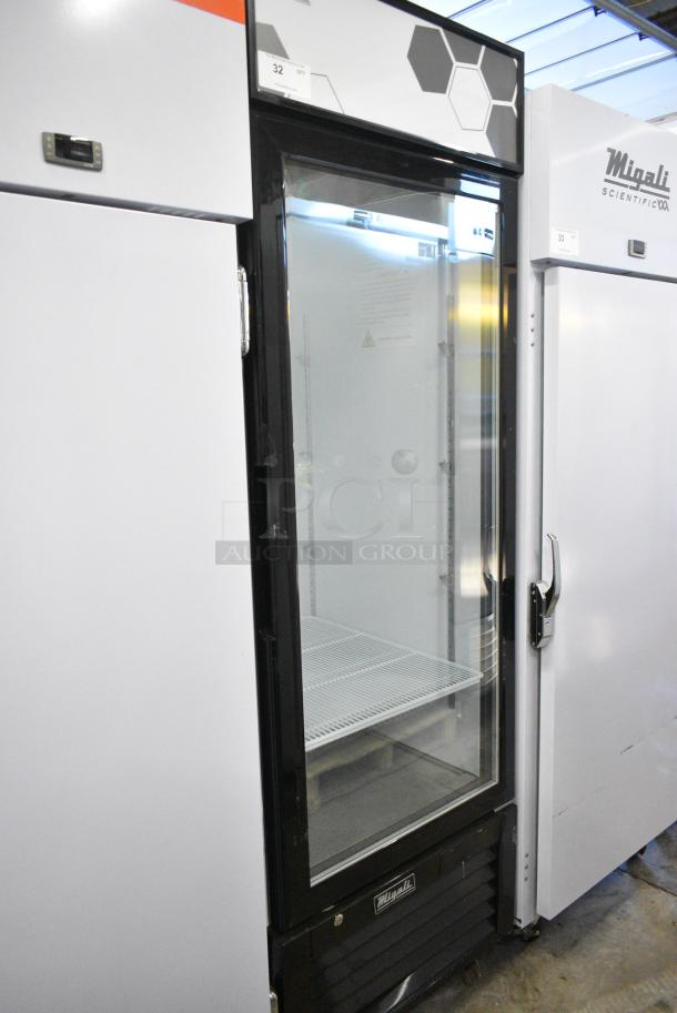 BRAND NEW! 2022 Migali C-23FM-HC Metal Single Door Reach In Freezer Merchandiser w/ Poly Coated Racks on Commercial Casters. 115 Volts, 1 Phase. Serial C-23FM-HC003220307092C0010. Tested and Working! - Image 2 of 6