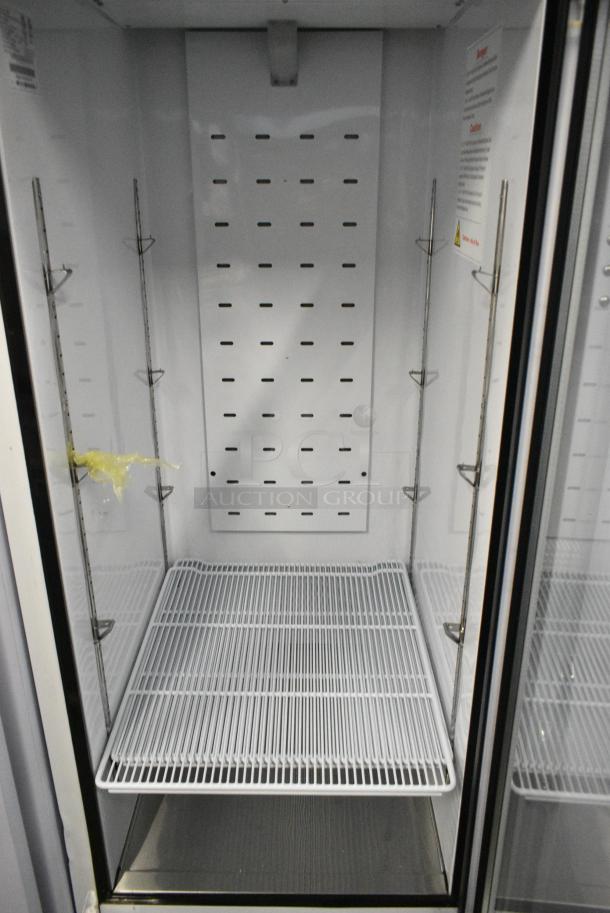 BRAND NEW! 2022 Migali C-23FM-HC Metal Single Door Reach In Freezer Merchandiser w/ Poly Coated Racks on Commercial Casters. 115 Volts, 1 Phase. Serial C-23FM-HC003220307092C0010. Tested and Working! - Image 5 of 6