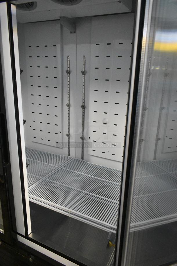 BRAND NEW! 2022 Migali C-49FM-HCe Metal Commercial 2 Door Reach In Freezer Merchandiser w/ Poly Coated Racks on Commercial Casters. 115 Volts, 1 Phase. Serial C-49FM-HCe003221216092C0011. Tested and Working! - Image 5 of 6