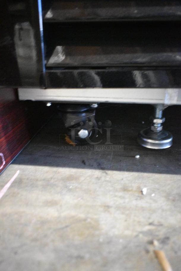 BRAND NEW! 2023 Migali C-49RM-HC Metal Commercial 2 Door Reach In Cooler Merchandiser w/ Poly Coated Racks on Commercial Casters. 115 Volts, 1 Phase. Serial C-49RM-HC003230505092C0022. Tested and Working! - Image 4 of 7