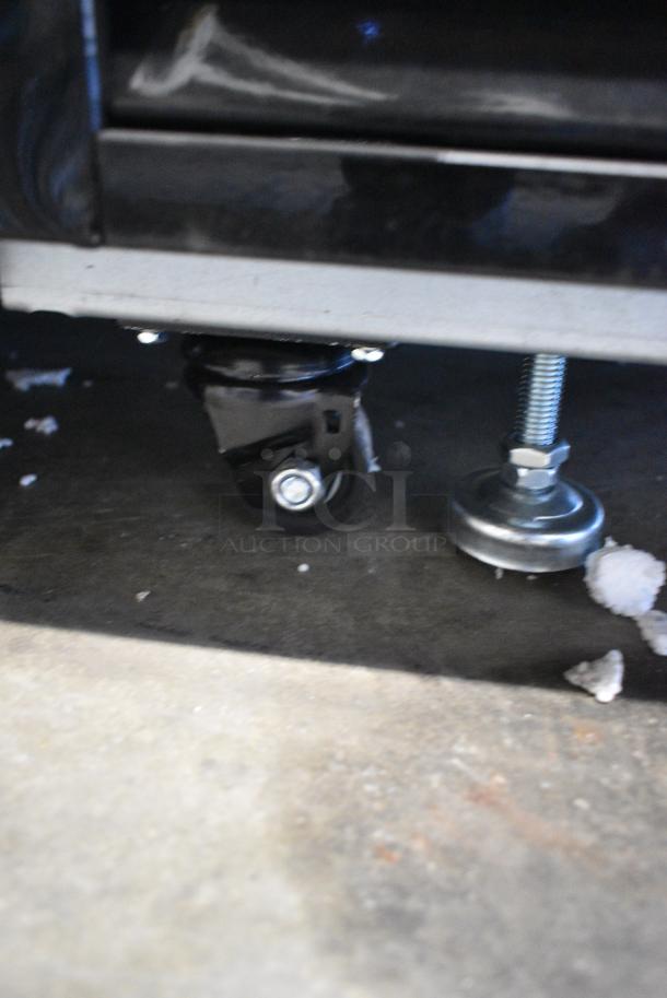 BRAND NEW! 2022 Migali C-23FM-HC Metal Commercial Single Door Reach In Freezer Merchandiser w/ Poly Coated Racks on Commercial Casters. 115 Volts, 1 Phase. Serial C-23FM-HC003221227092C0001. Tested and Working! - Image 4 of 6