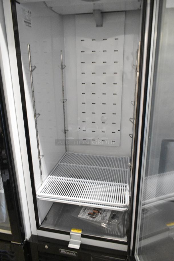 BRAND NEW! 2022 Migali C-23FM-HC Metal Commercial Single Door Reach In Freezer Merchandiser w/ Poly Coated Racks on Commercial Casters. 115 Volts, 1 Phase. Serial C-23FM-HC003221227092C0001. Tested and Working! - Image 5 of 6