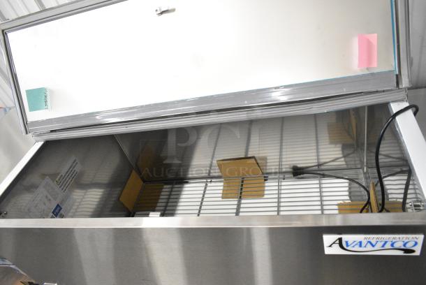 BRAND NEW SCRATCH AND DENT! 2023 Avantco 178MC49HC Stainless Steel Commercial Milk Cooler on Commercial Casters. 115 Volts, 1 Phase. Tested and Working! - Image 4 of 7