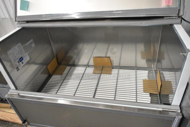 BRAND NEW SCRATCH AND DENT! 2023 Avantco 178MC49HC Stainless Steel Commercial Milk Cooler on Commercial Casters. 115 Volts, 1 Phase. Tested and Working! - Image 6 of 7