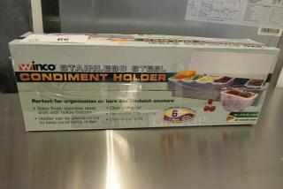 BRAND NEW SCRATCH AND DENT! Winco CDP-6 Condiment Dispenser 6 Compartment
