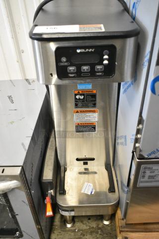 2020 Bunn ICB SH Stainless Steel Commercial Countertop Iced Tea Machine w/ Hot Water Dispenser. 120/208 Volts, 1 Phase.