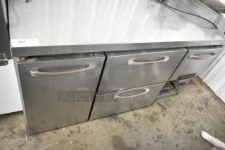 Continental RA60N Stainless Steel Commercial Work Top Cooler. 115 Volts, 1 Phase. Tested and Working!